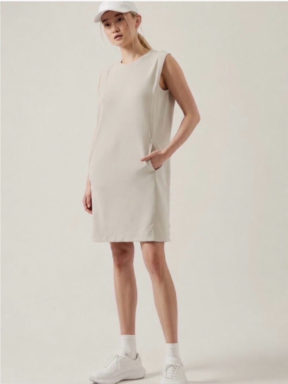 Athleta seasoft tank dress abalone grey size medium